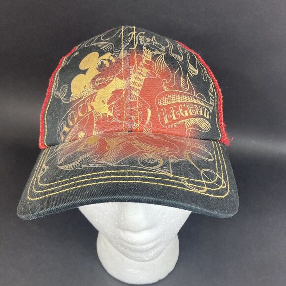 Disneyland Resort-Mickey Mouse-Rock Legend-Graphic Edge-Red/Black-Adult Snapback - Picture 2 of 12